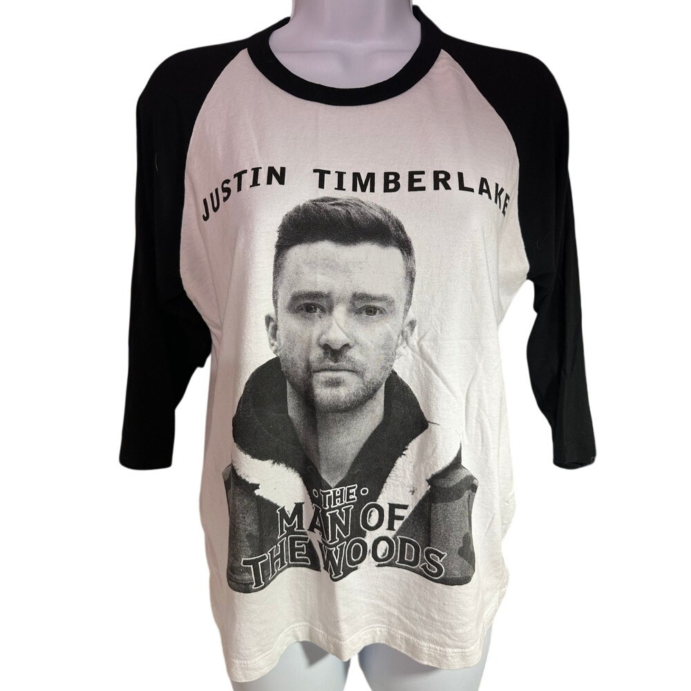 Official Justin Timberlake Tour T-shirt Man In The Woods Tour Small! Black 2019!